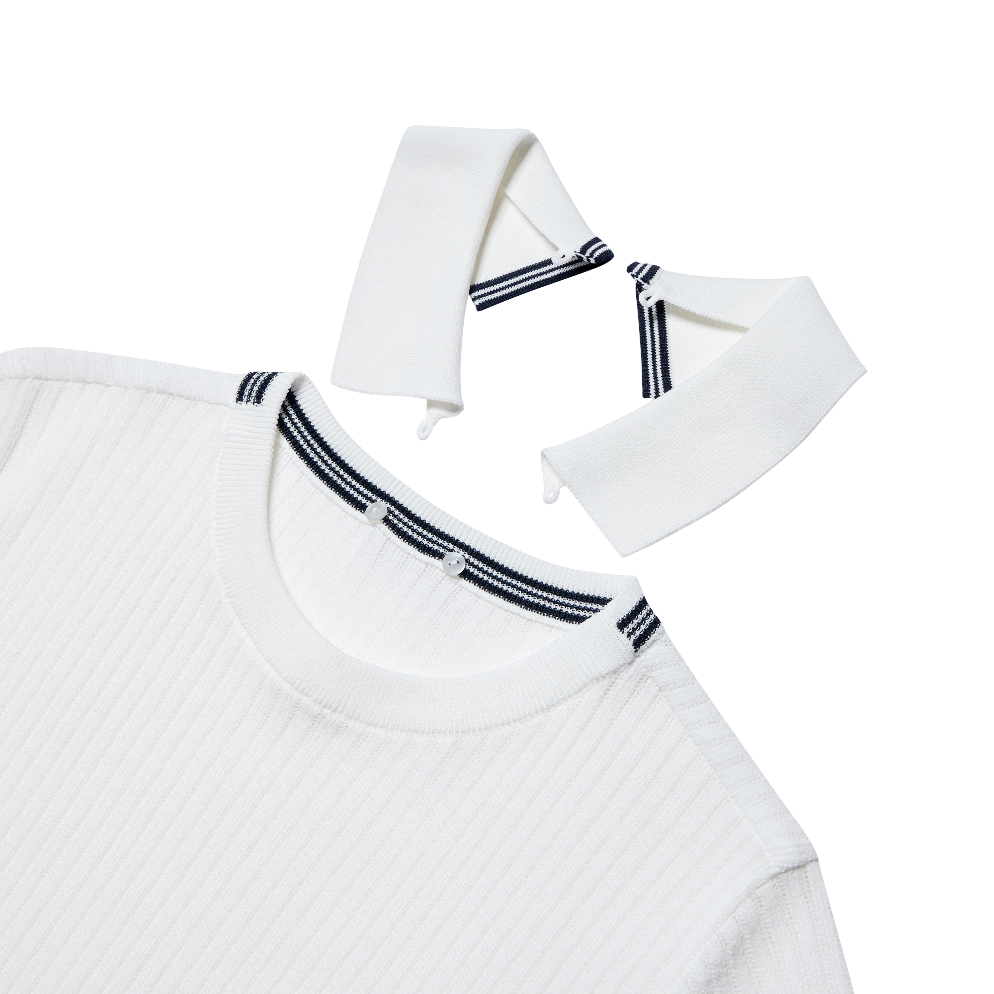 여성 펀 니트 폴로 셔츠