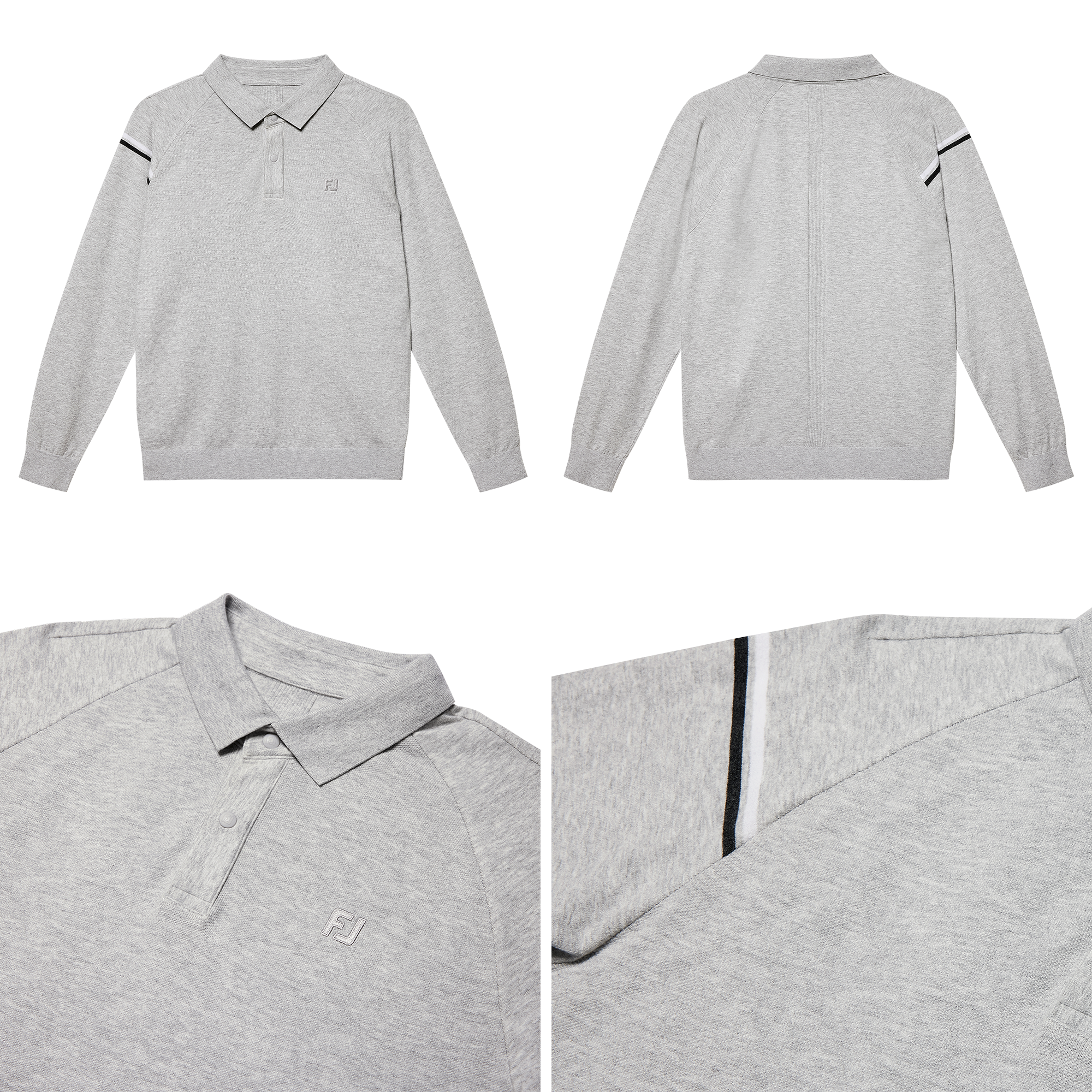 래글런 니트 폴로 셔츠