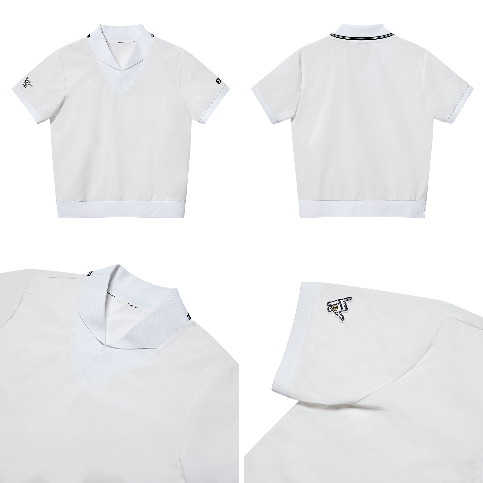 여성 펀 우븐 폴로 셔츠