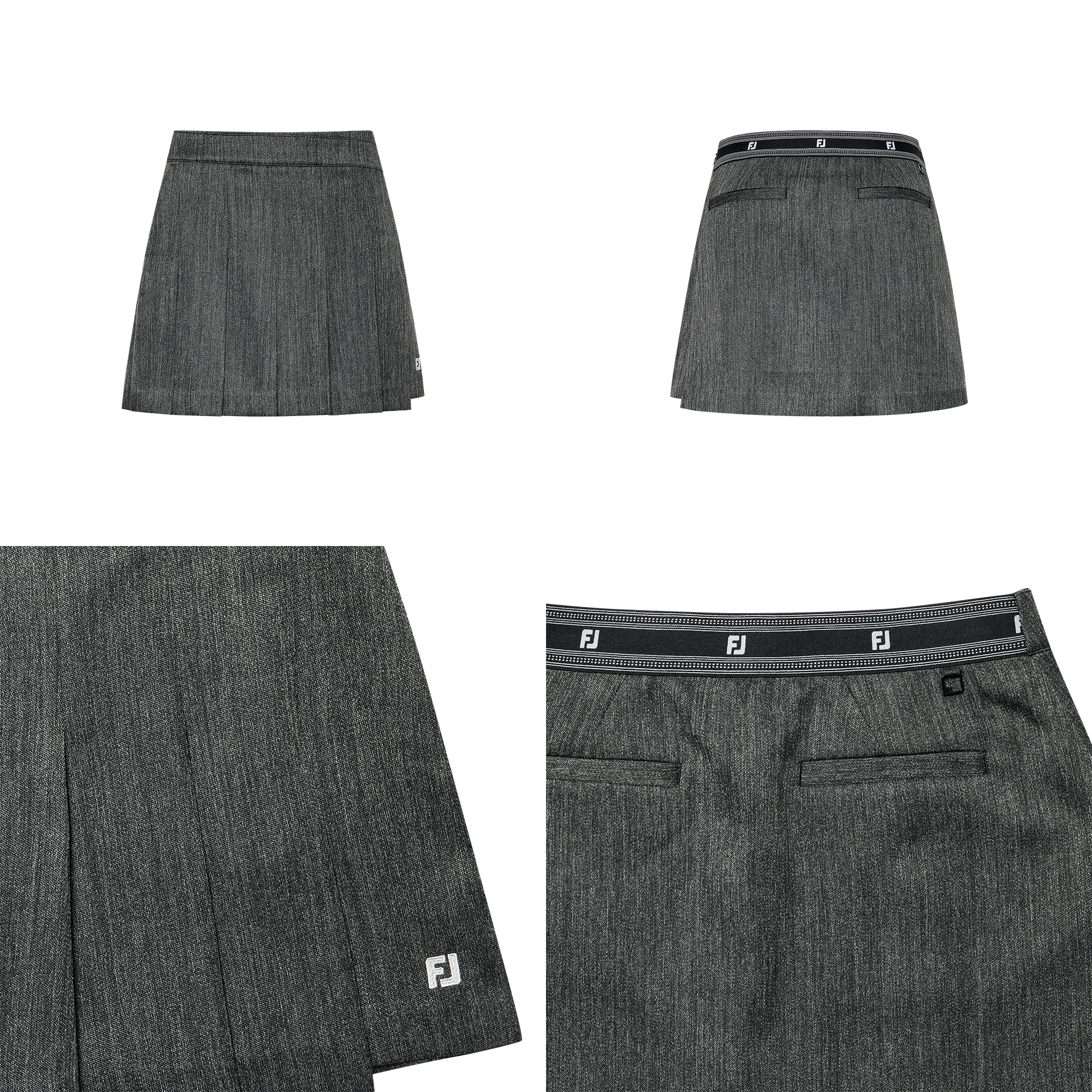 여성 플리츠 랩 스코트