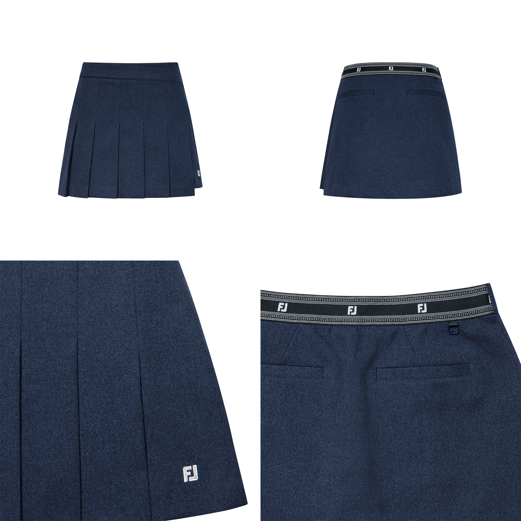 여성 플리츠 랩 스코트