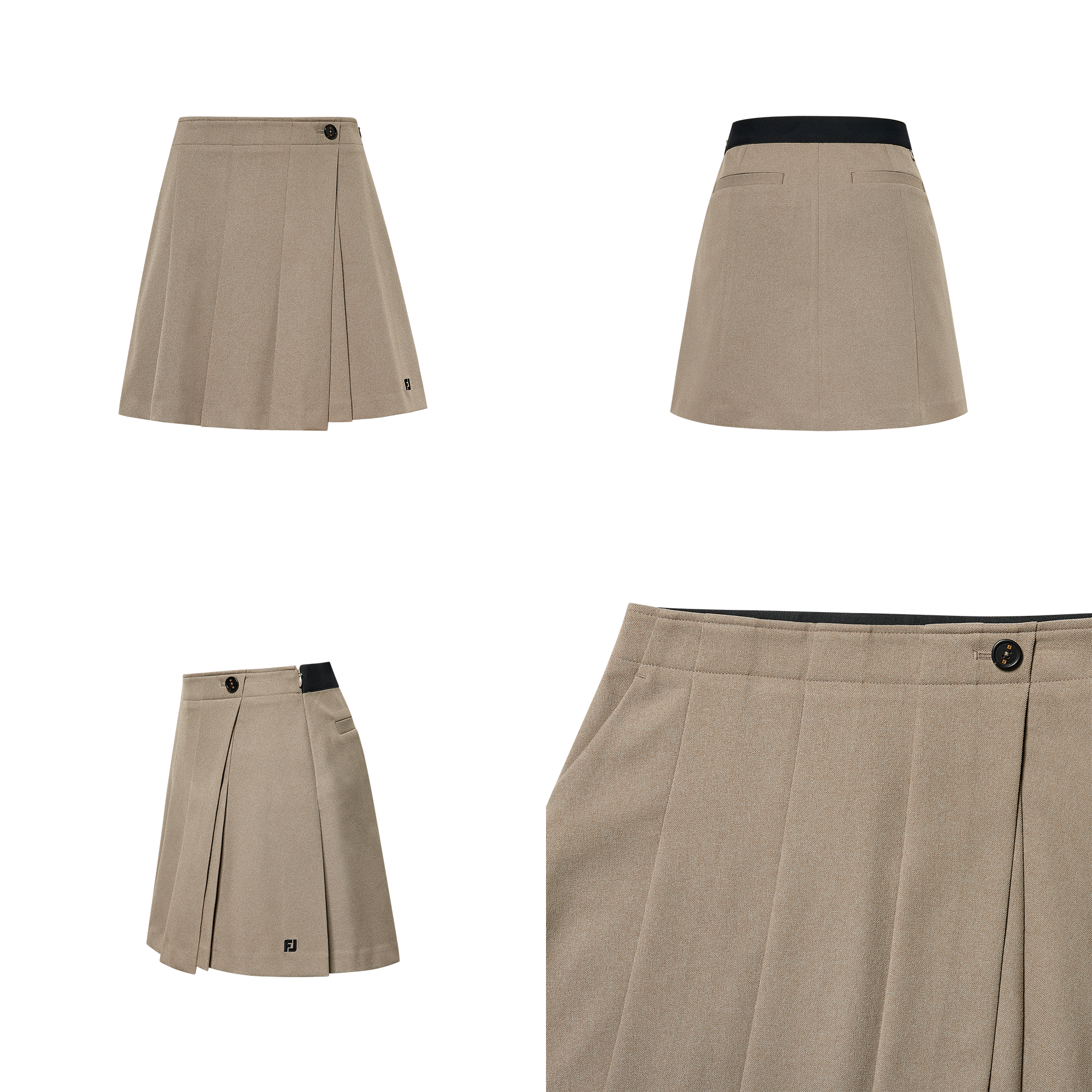 여성 롱 플리츠 스코트