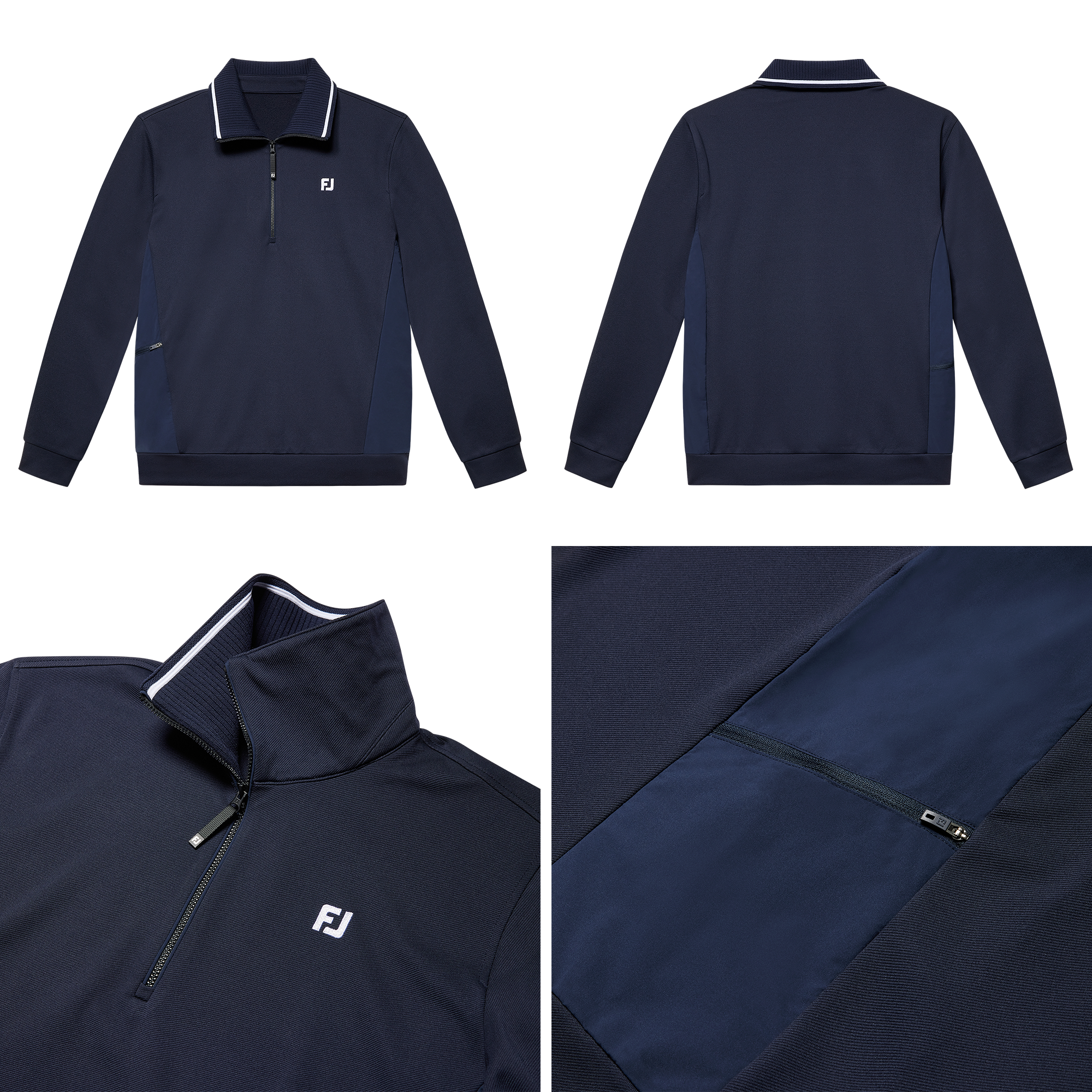 하프 집업 폴로 셔츠