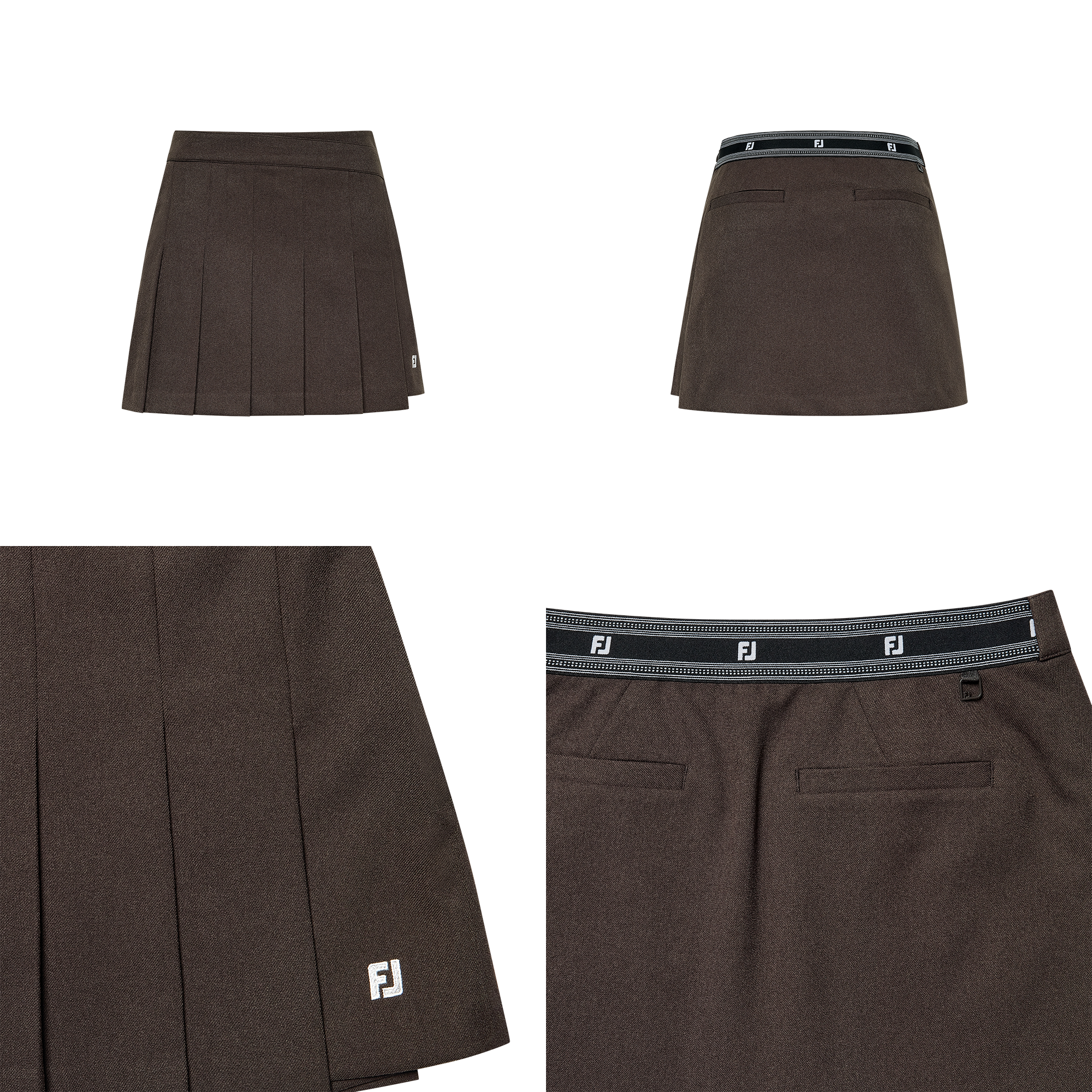 여성 플리츠 랩 스코트