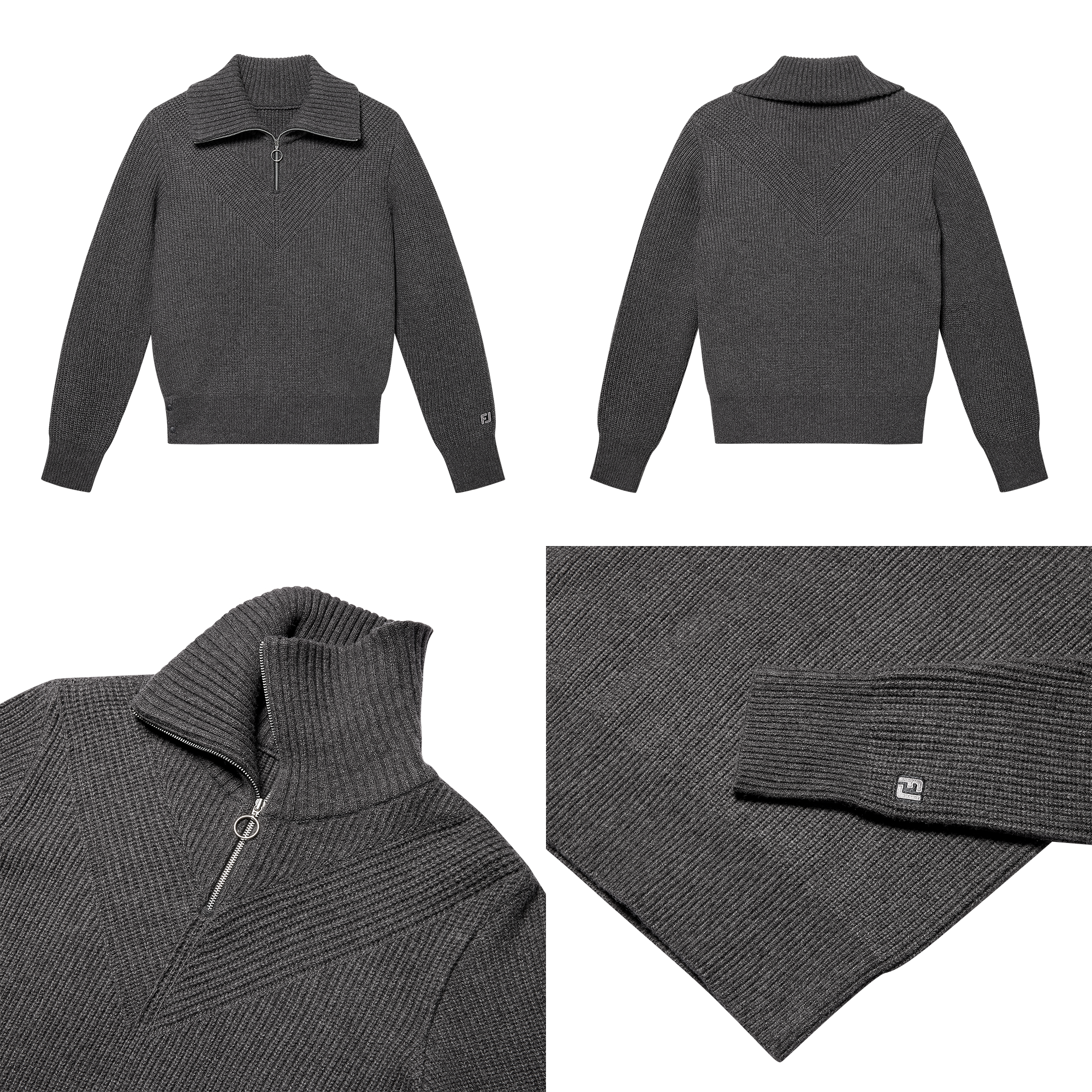 여성 집업 니트 풀오버