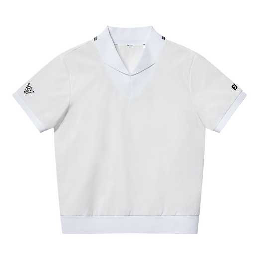 여성 펀 우븐 폴로 셔츠