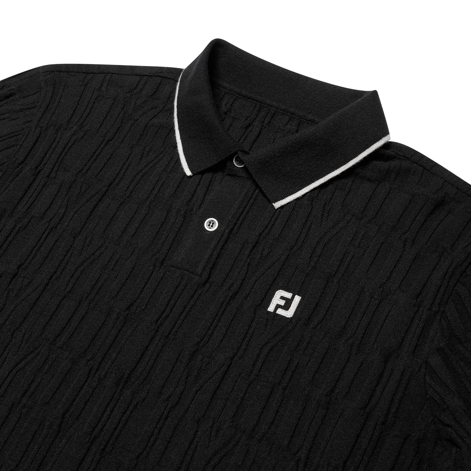 자가드 니트 폴로 스웨터