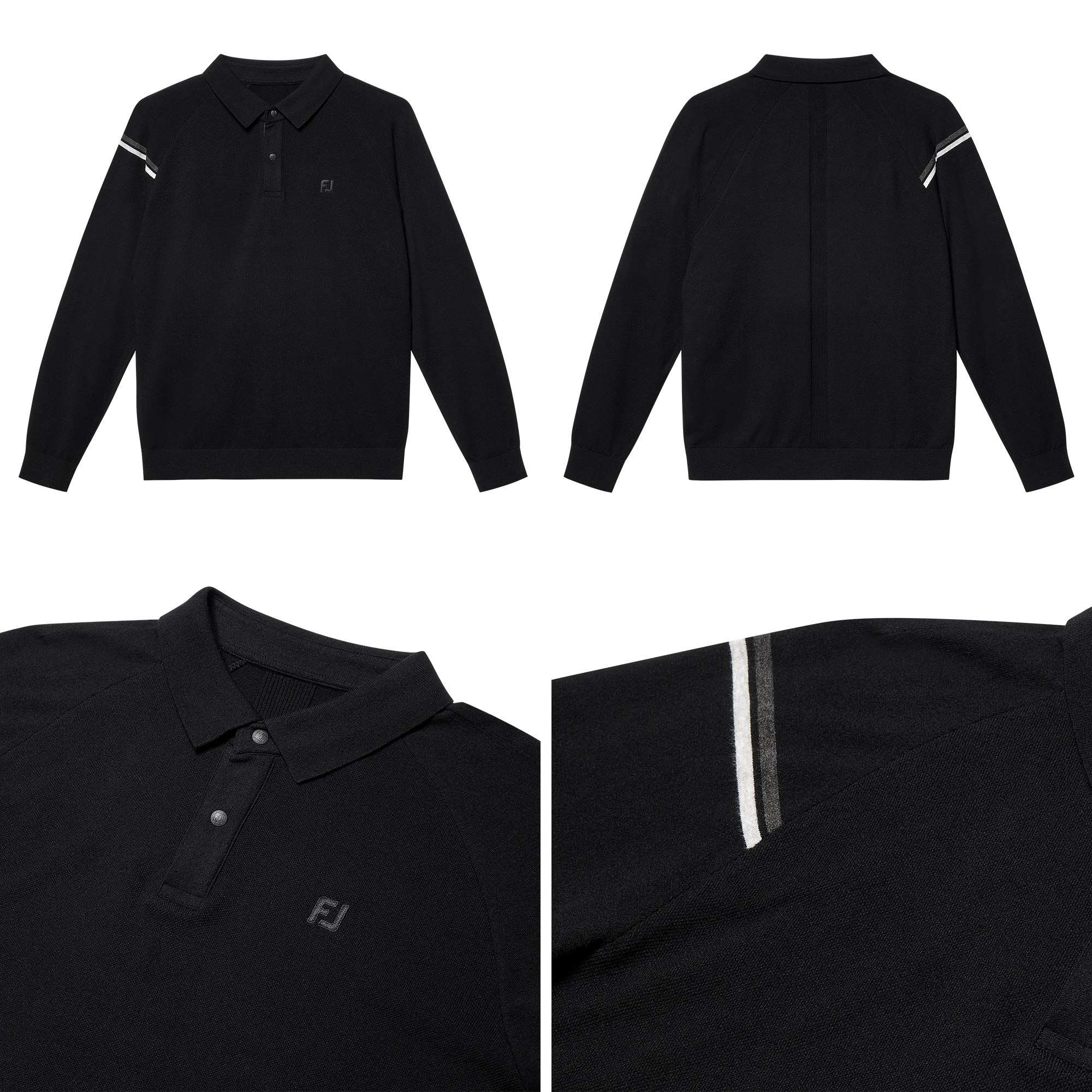 래글런 니트 폴로 셔츠