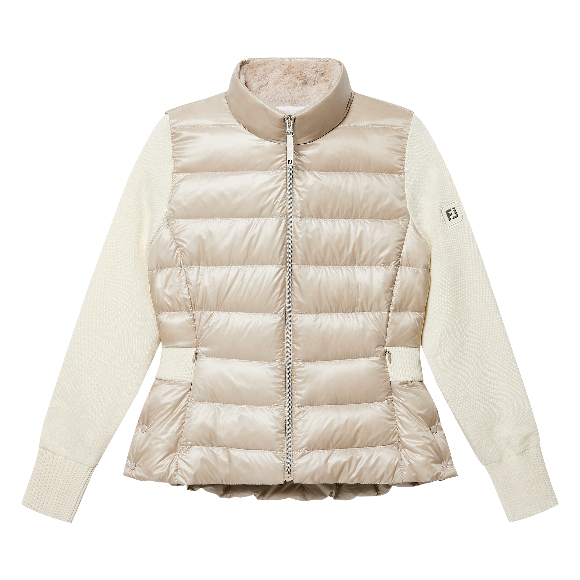 여성 하이브리드 니트 다운 자켓