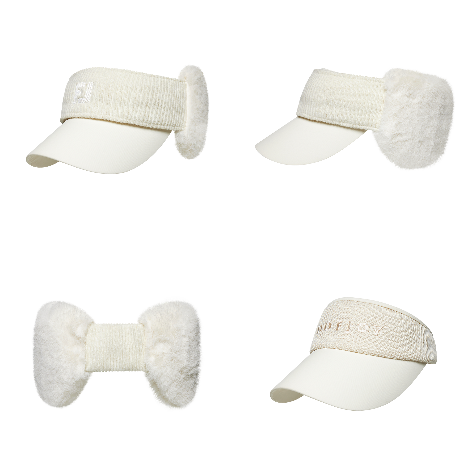 여성 퍼 밴드 바이저