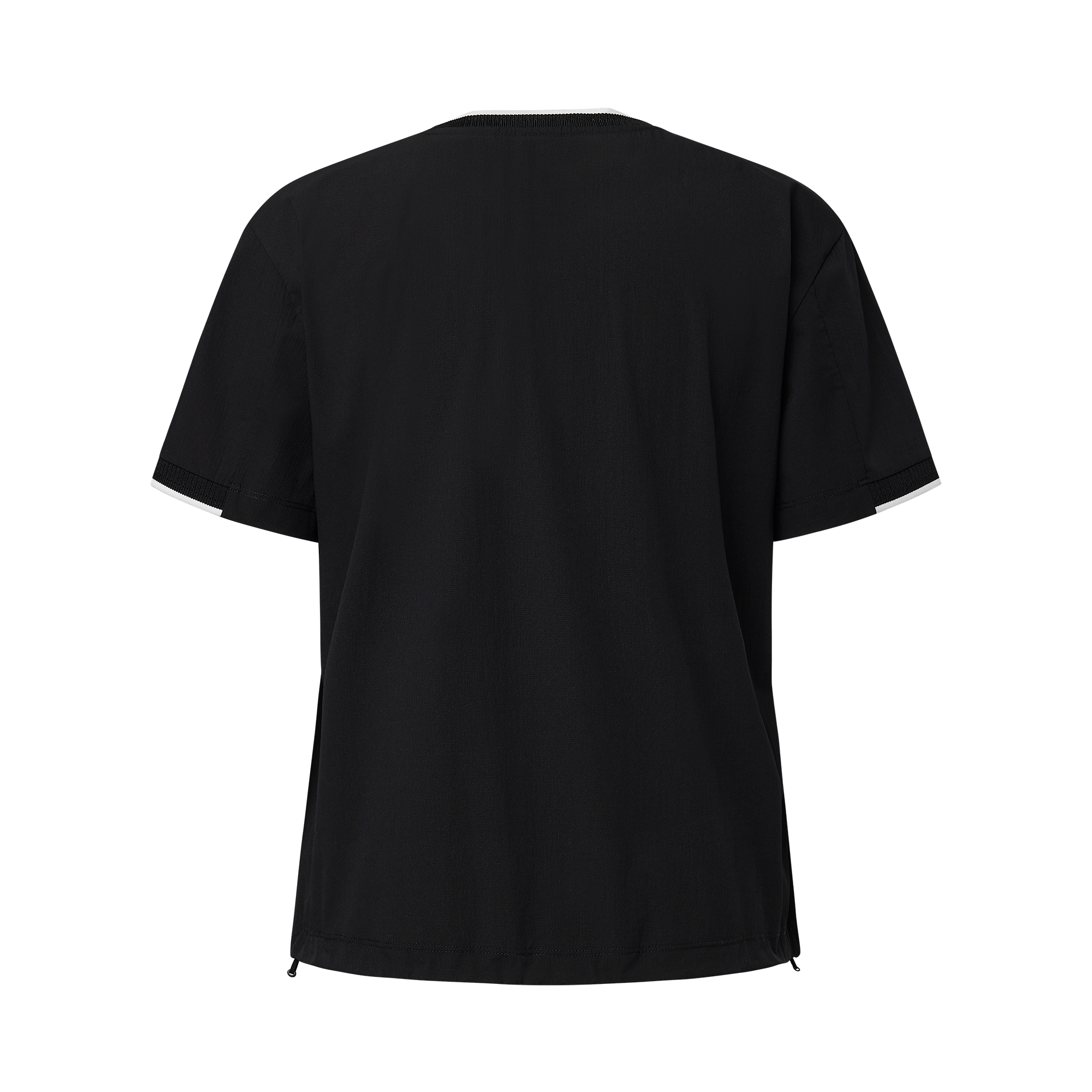 여성 썸머 우븐 라운드 티셔츠