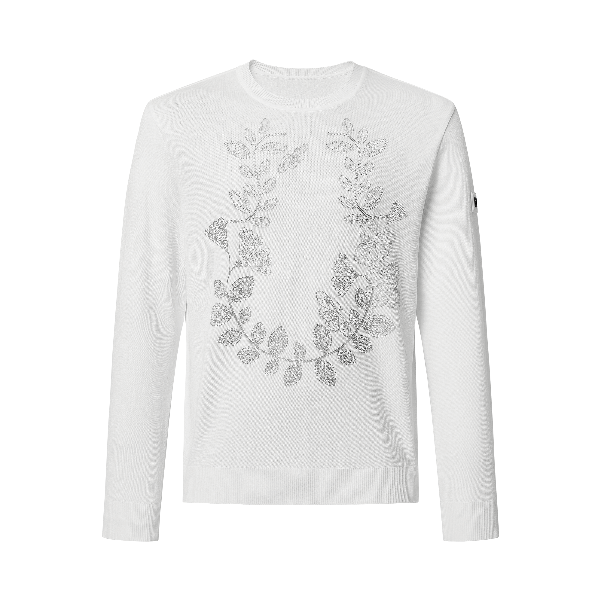 플로랄 패턴 니트 풀오버