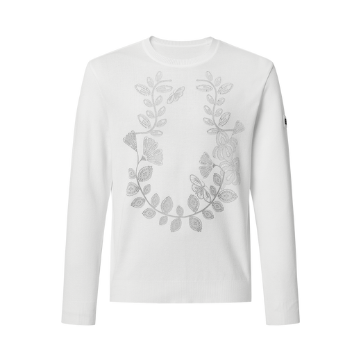 플로랄 패턴 니트 풀오버