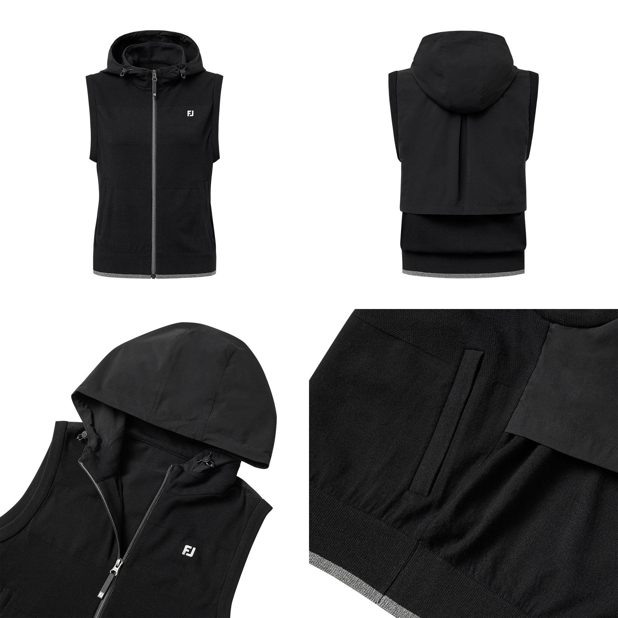 여성 하이브리드 니트 베스트