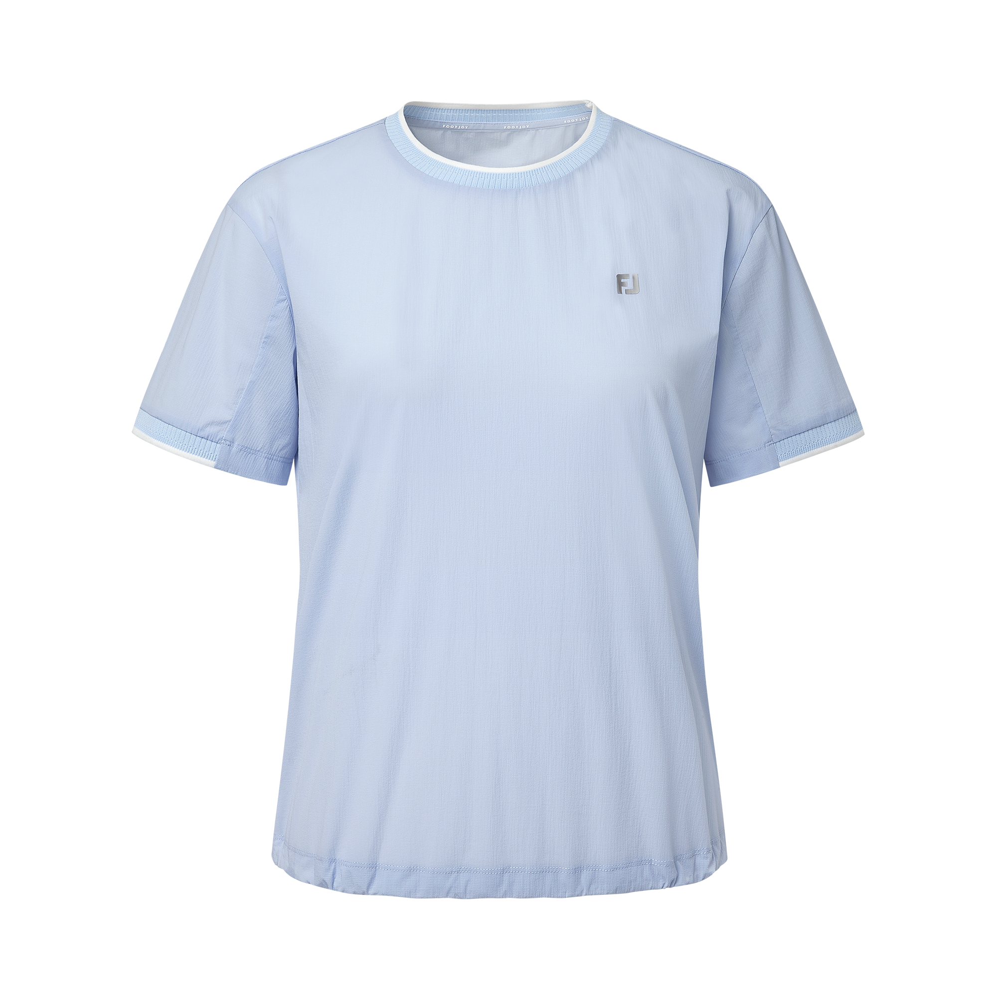 여성 썸머 우븐 라운드 티셔츠