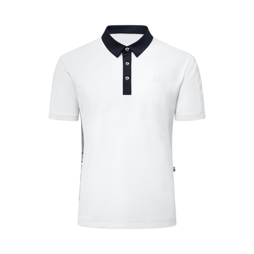 스트라이프 로고 하이브리드 폴로 셔츠