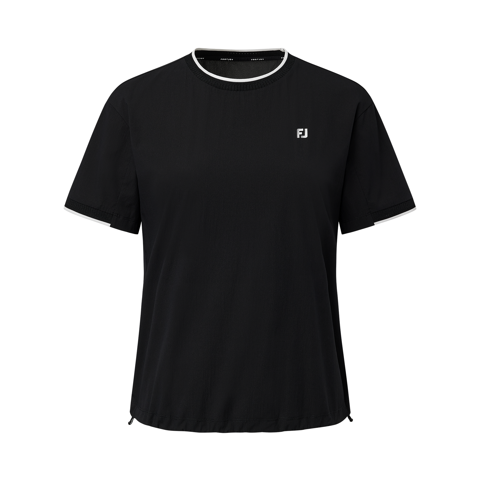 여성 썸머 우븐 라운드 티셔츠