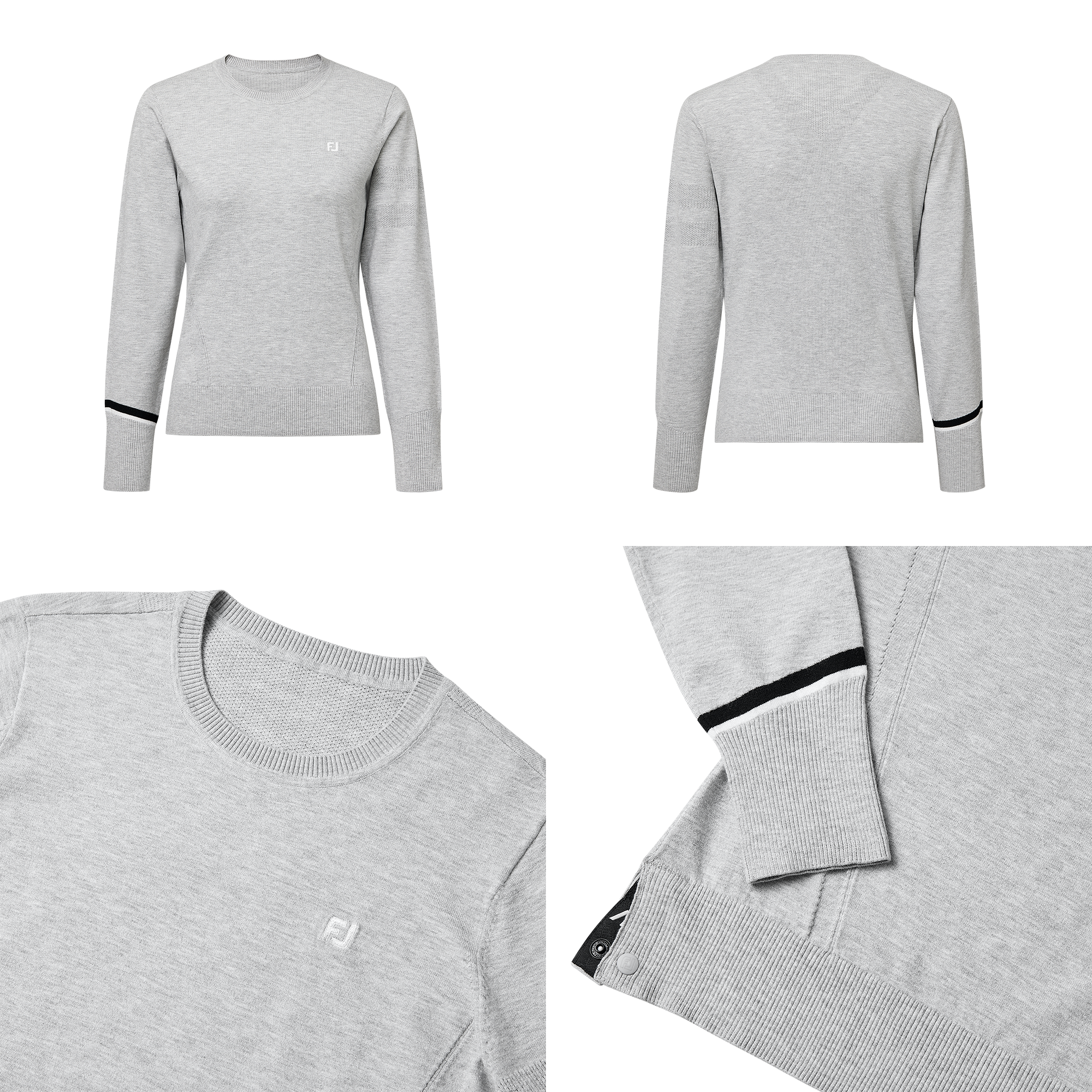 여성 라운드 니트 풀오버