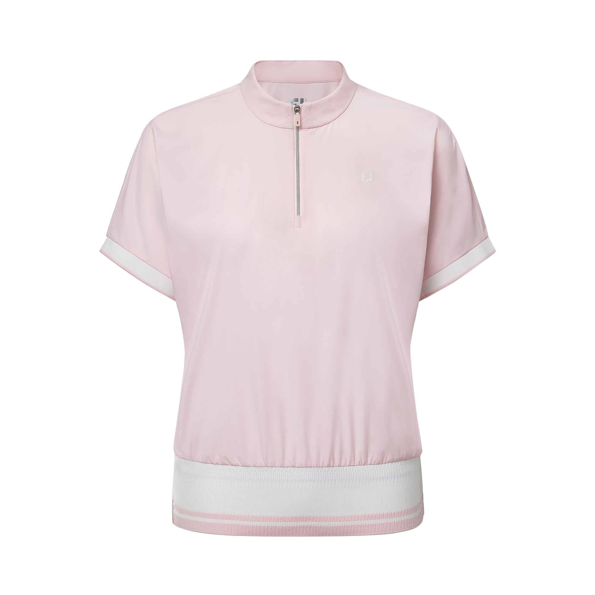 여성 블루종 하프 집업