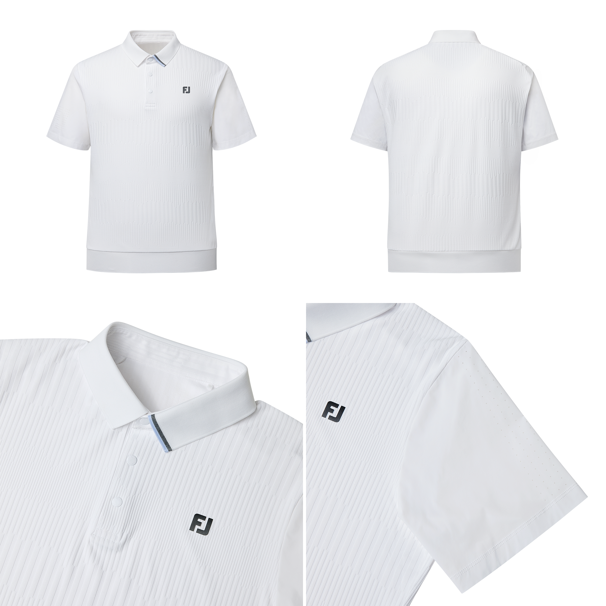 자카드 하이브리드 폴로 셔츠