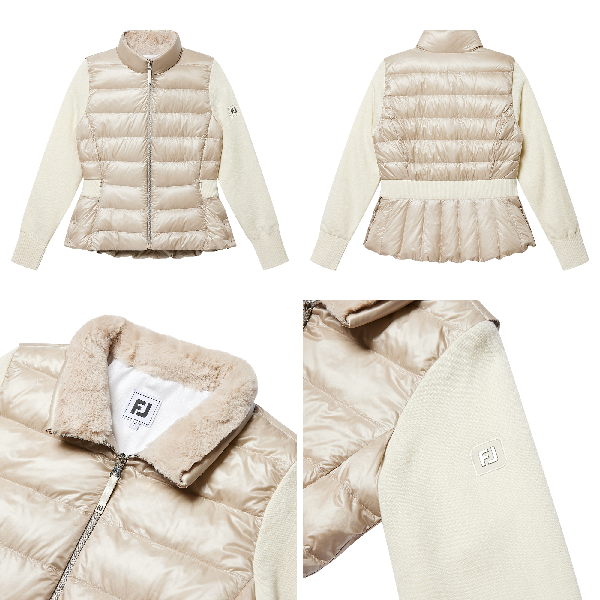 여성 하이브리드 니트 다운 자켓