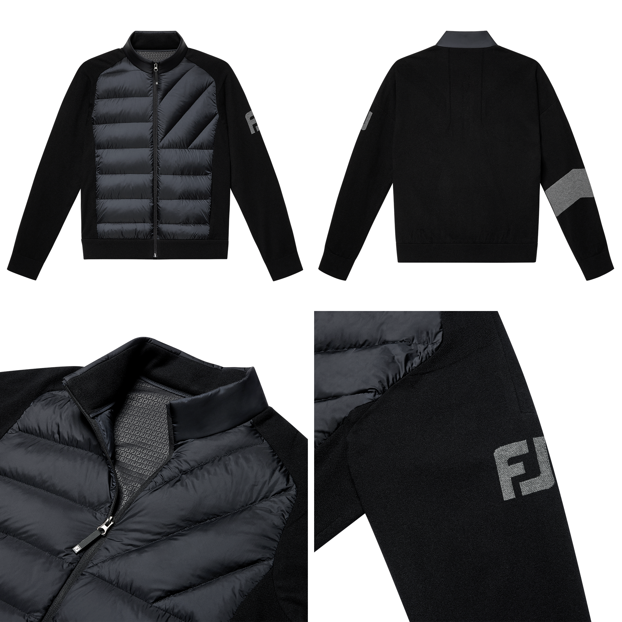 하이브리드 니트 다운 자켓