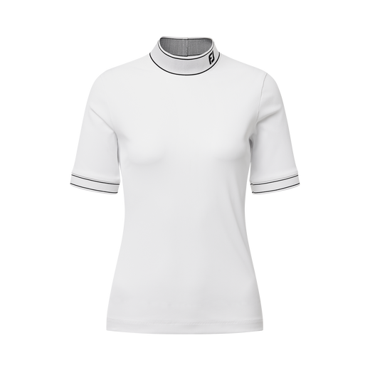 여성 숏슬리브 반팔 하이넥