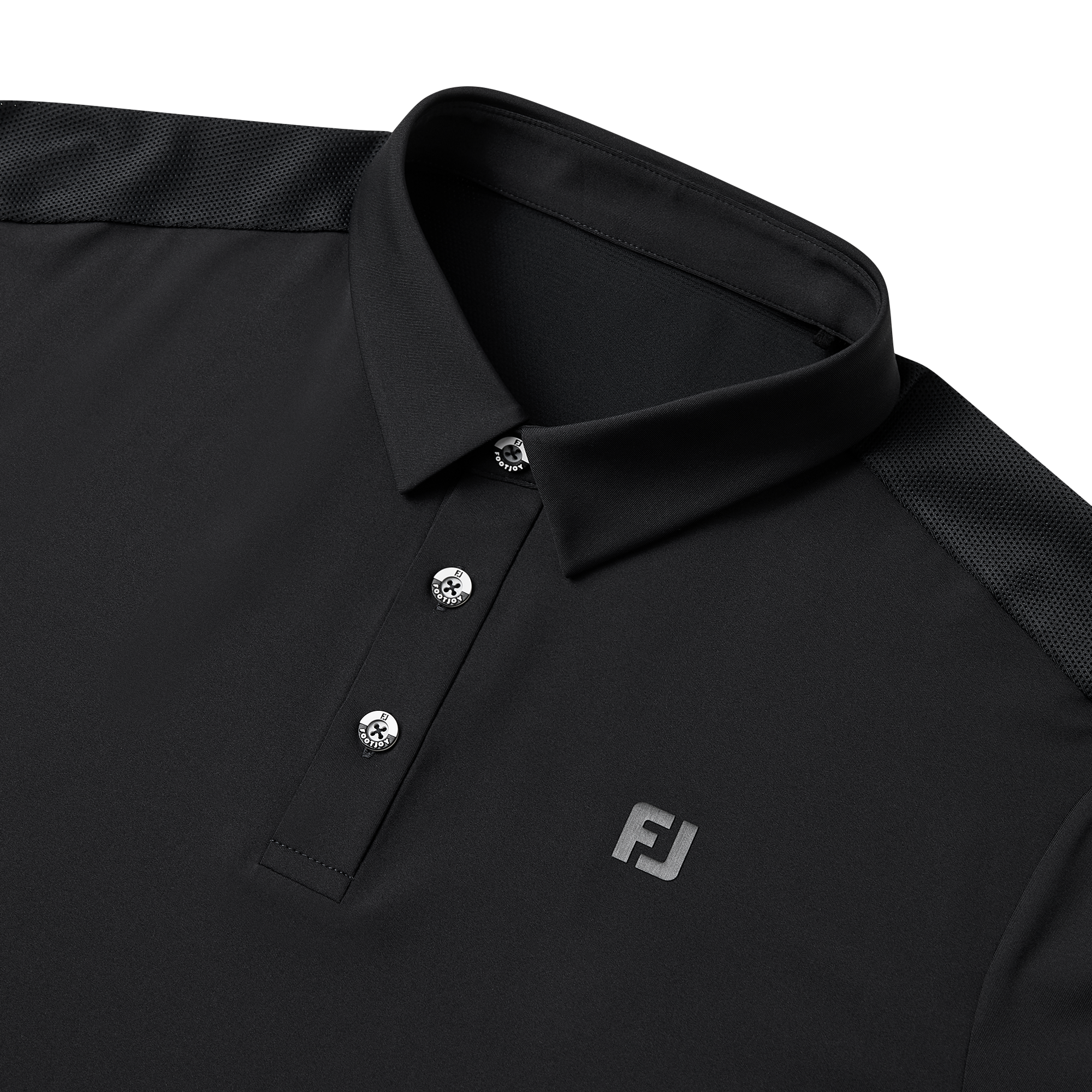 스트라이프 로고 하이브리드 폴로 셔츠