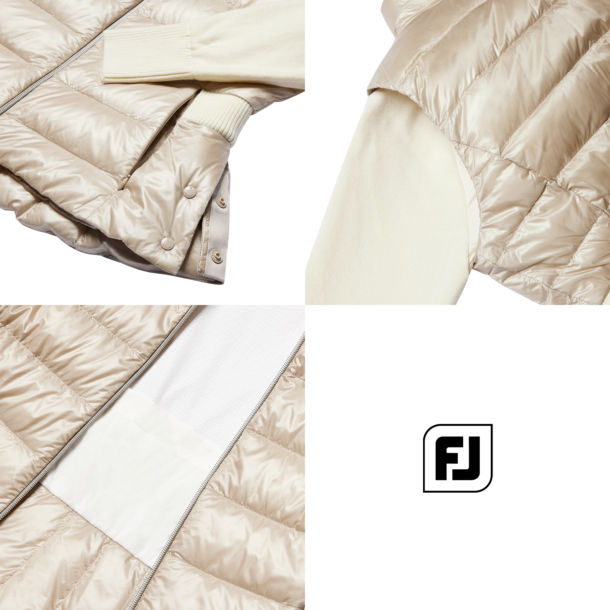 여성 하이브리드 니트 다운 자켓