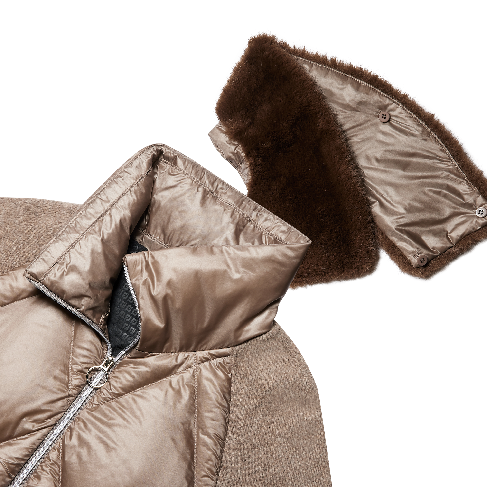 여성 니트 하이브리드 자켓