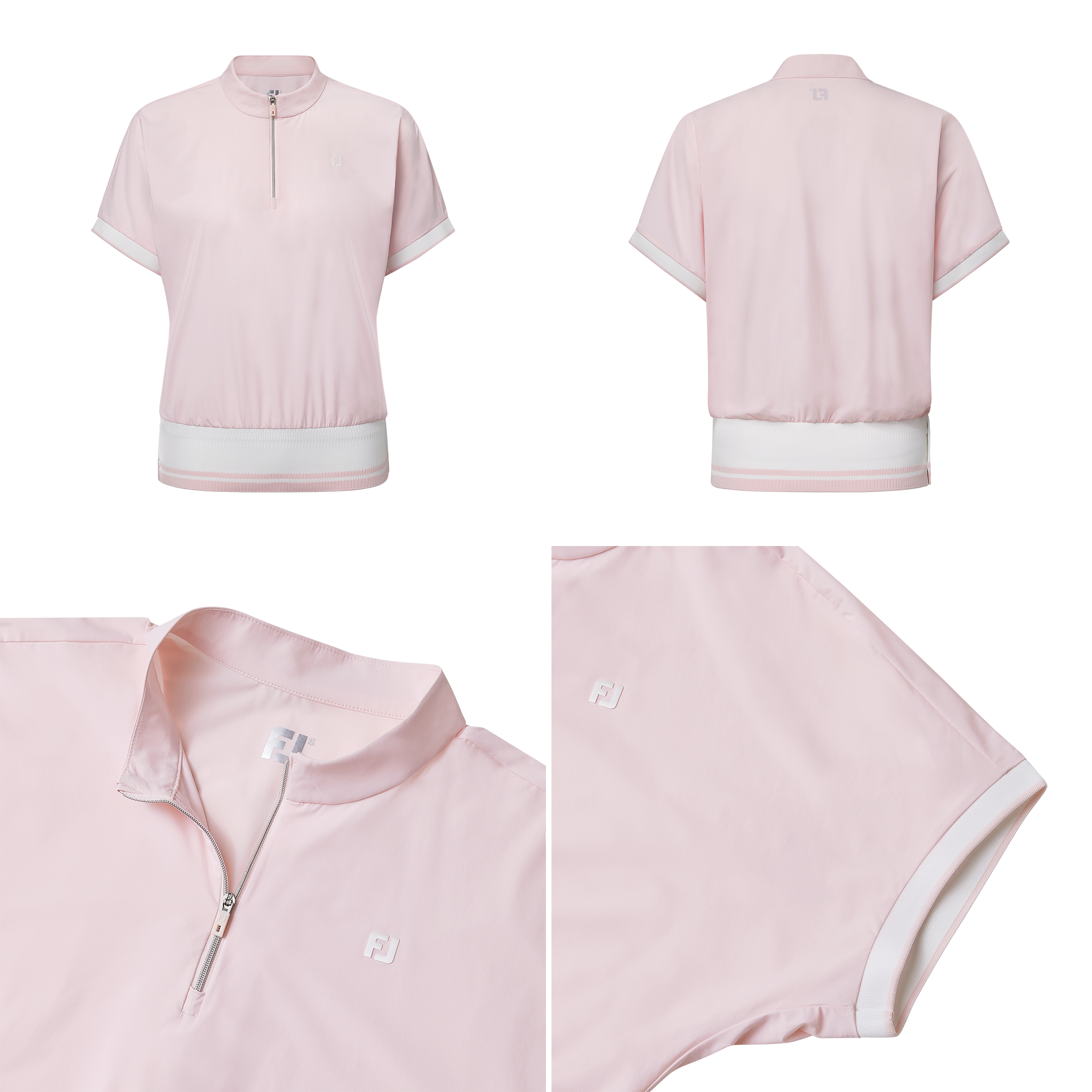 여성 블루종 하프 집업