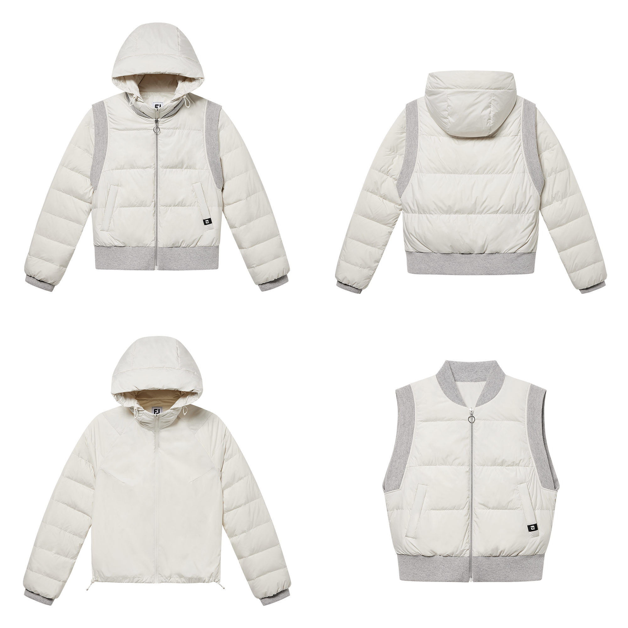 여성 투인원 다운 자켓