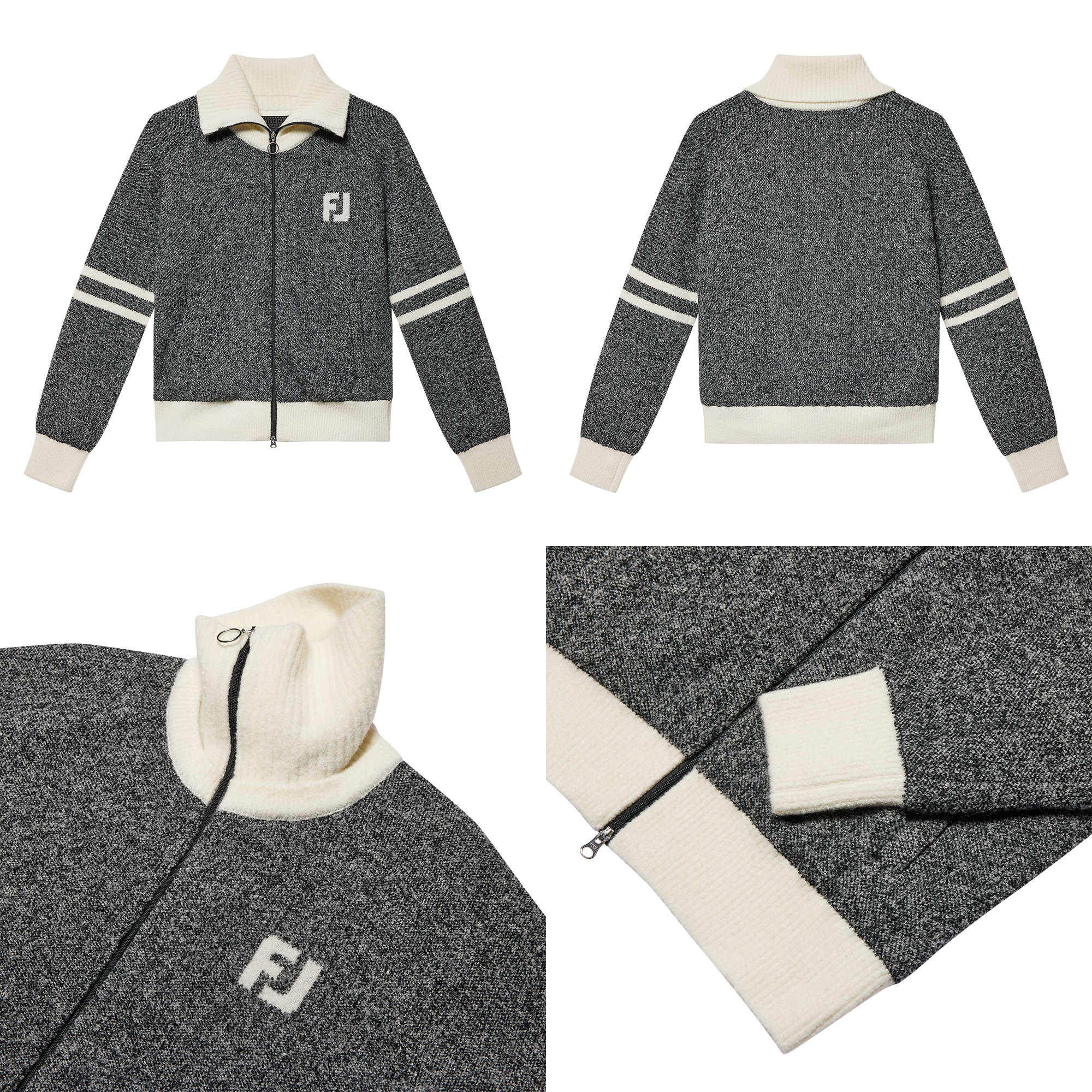 여성 풀집업 니트 자켓