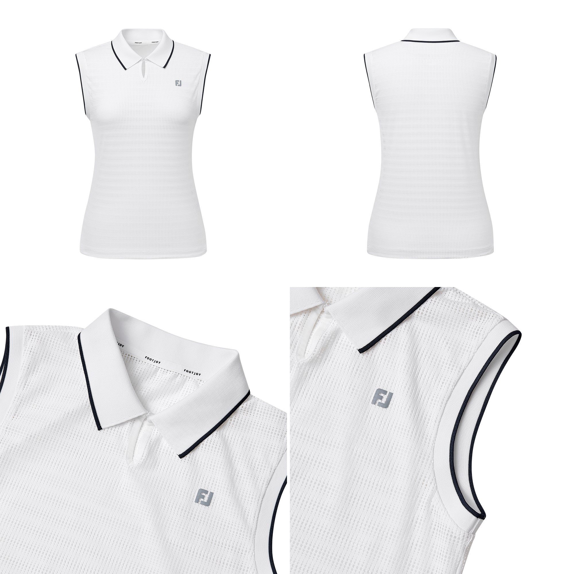 여성 에센셜 슬리브리스 폴로 셔츠