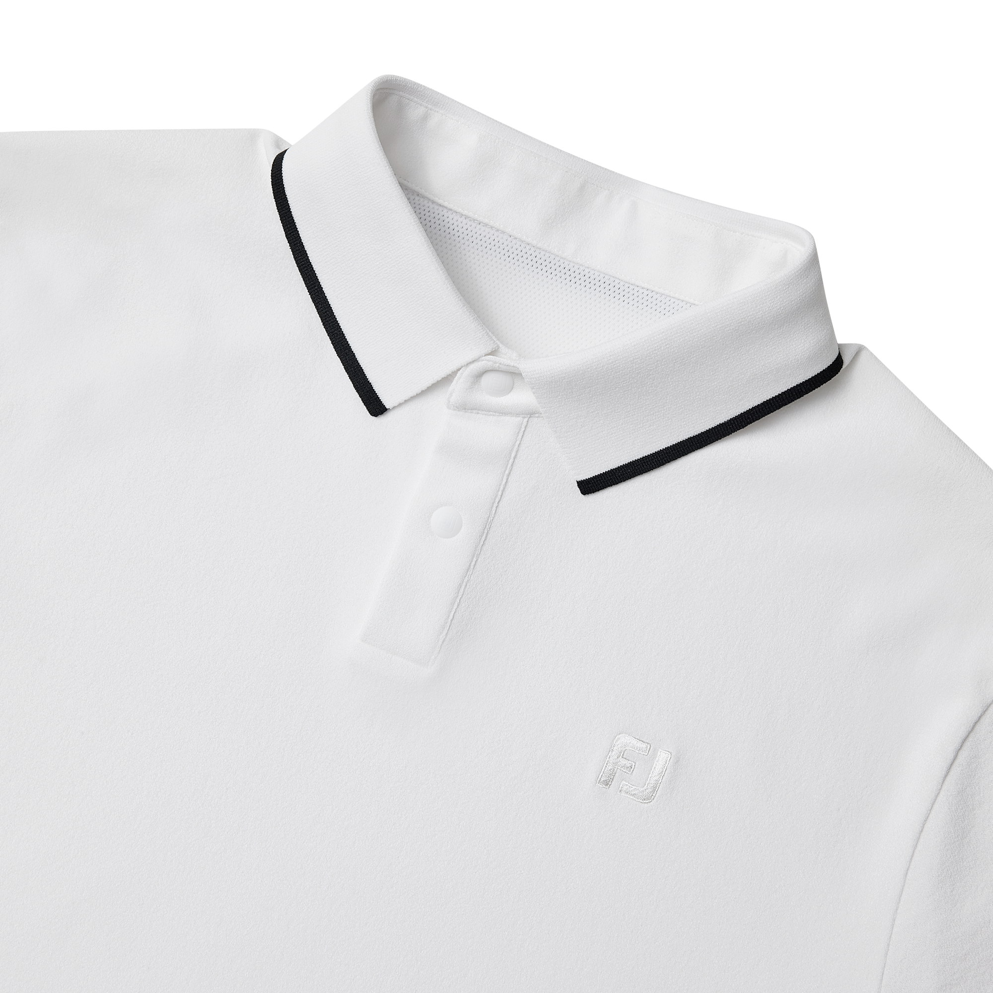 스트라이프 로고 니트 반팔 폴로 셔츠