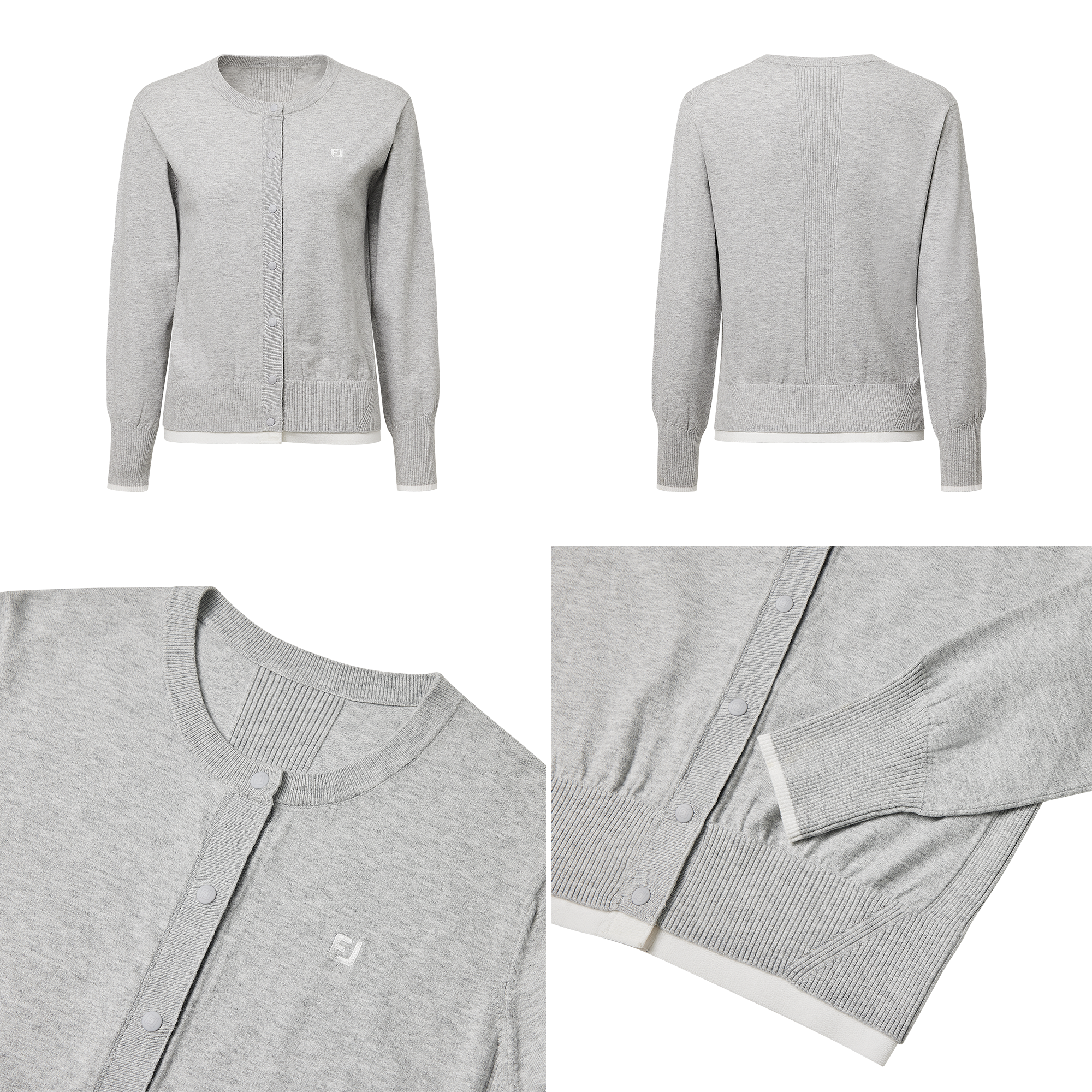 여성 에센셜 라운드 가디건