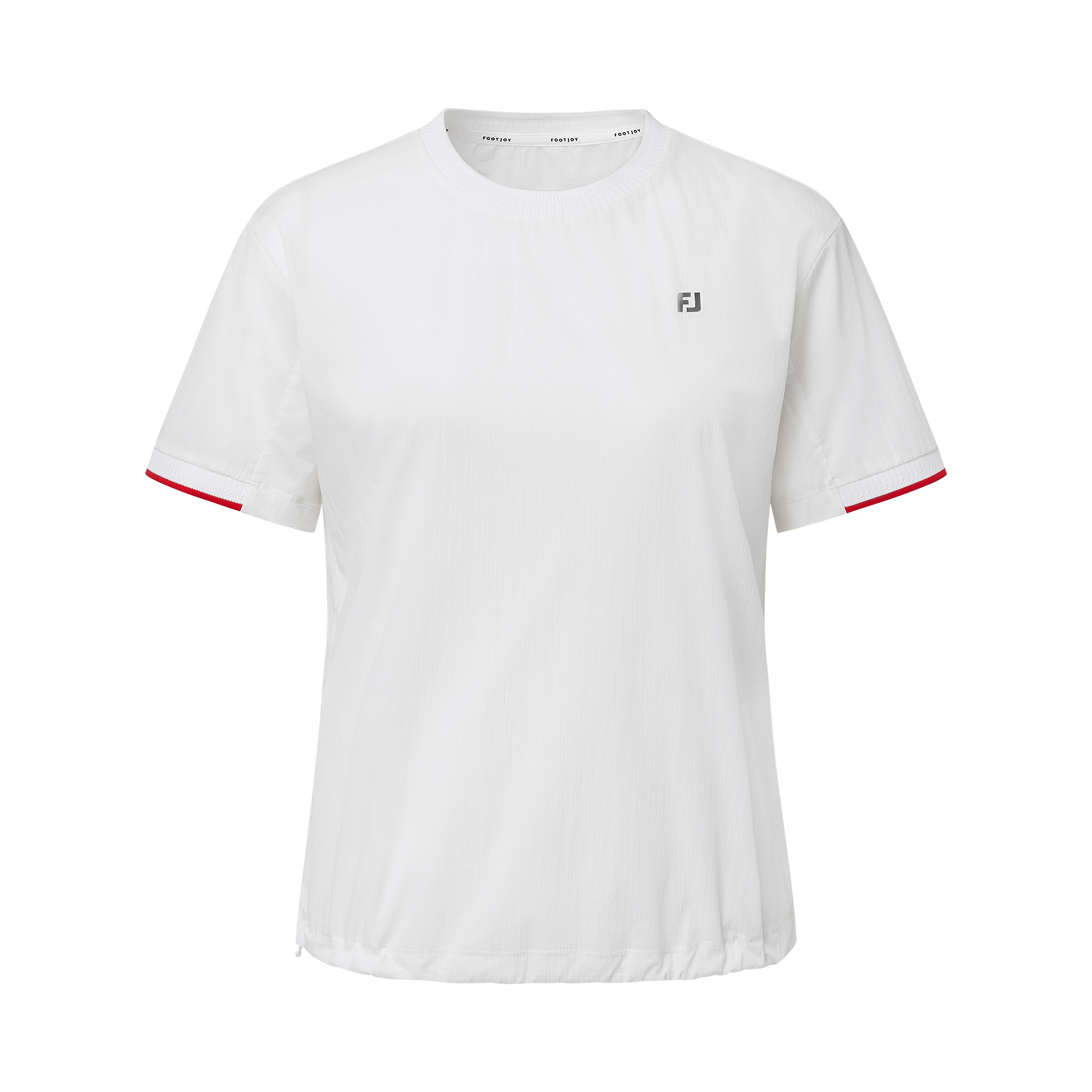 여성 썸머 우븐 라운드 티셔츠