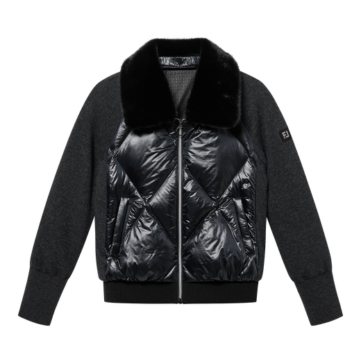 여성 니트 하이브리드 자켓