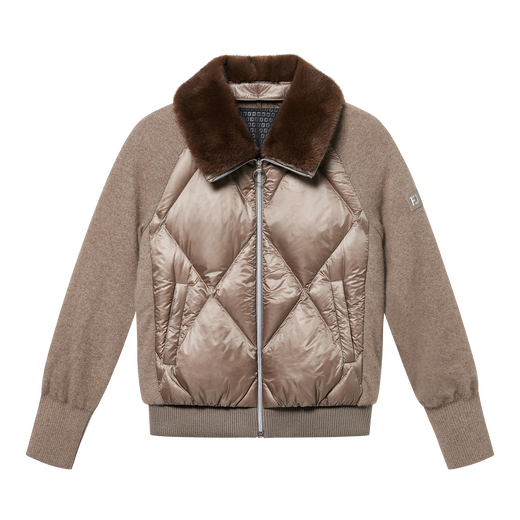 여성 니트 하이브리드 자켓