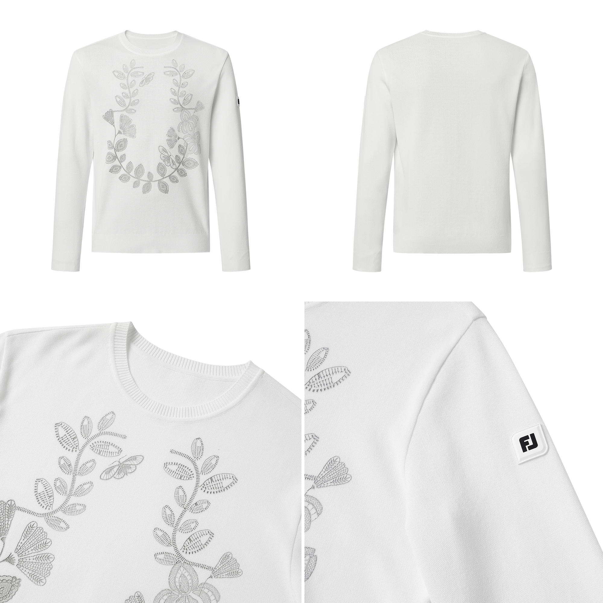 플로랄 패턴 니트 풀오버